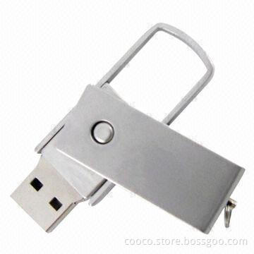 Metal USB Flash Drive, Data Retention of 10-year, CE ROHS FCC Certificates, Capacity of 1 to 256GB